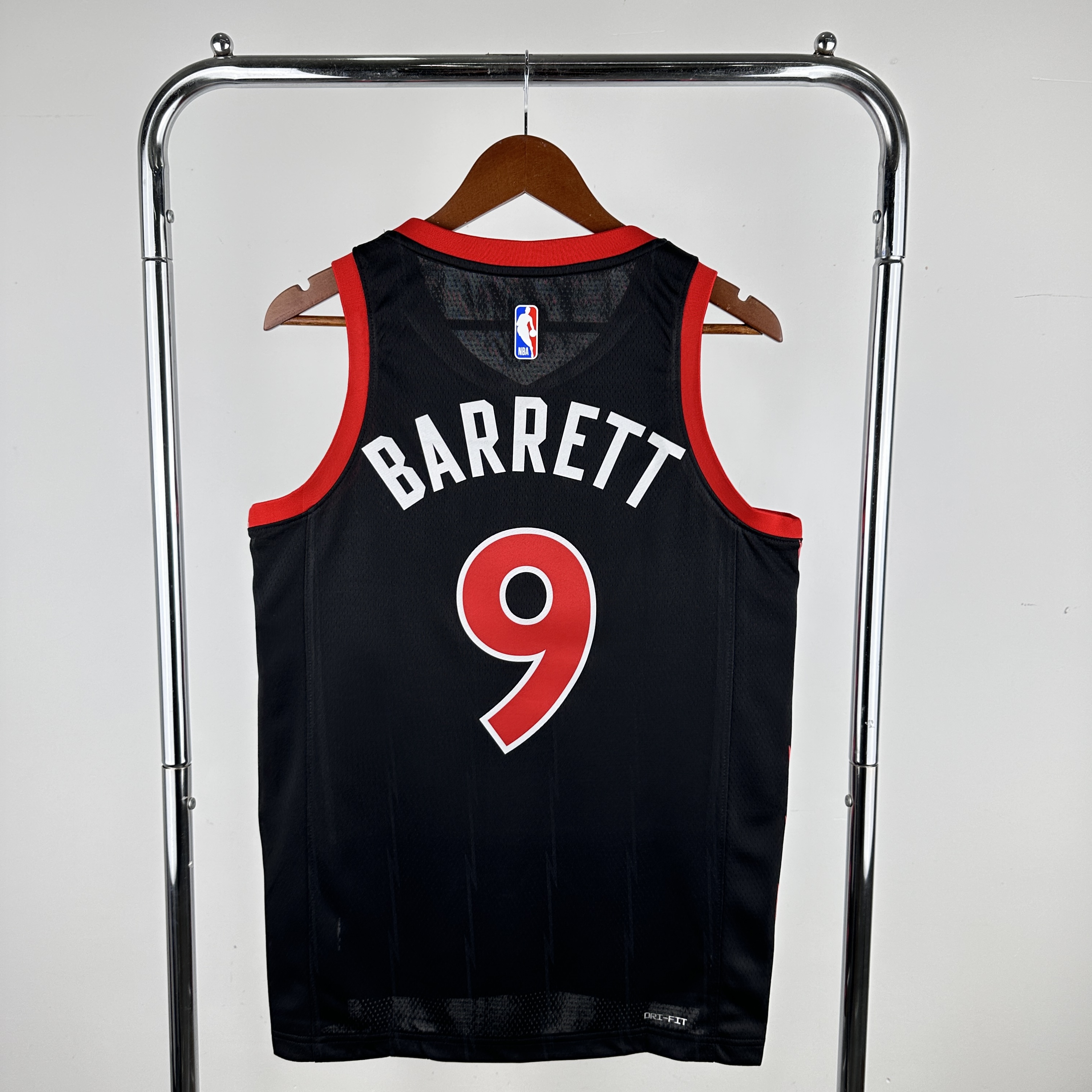 Men Toronto Raptors 9 Barrett Black 2024 NBA Jersey